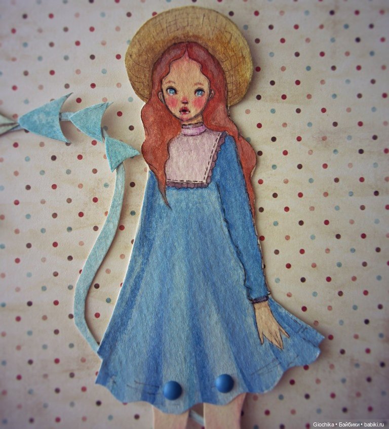 Летние бумажные куклы — Авторские куклы из дерева (фото 7)