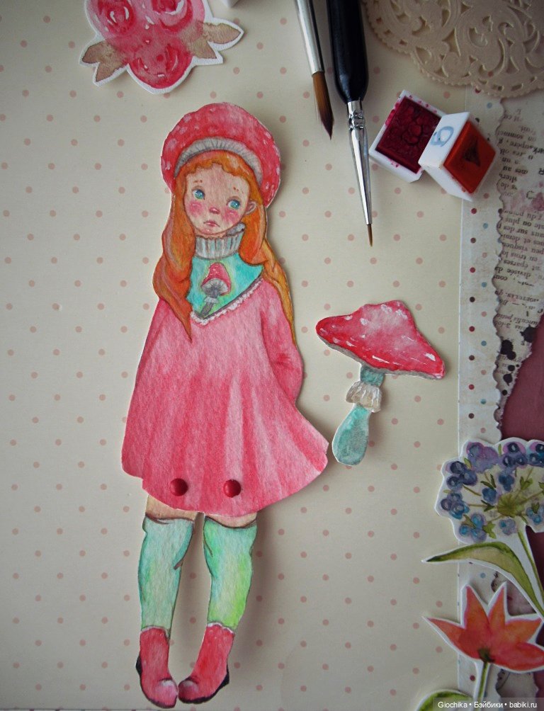 Новые бумажные куклы — Авторские куклы из дерева (фото 10)