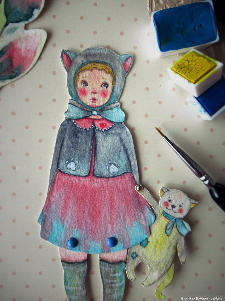 Новые бумажные куклы — Авторские куклы из дерева (фото 8)