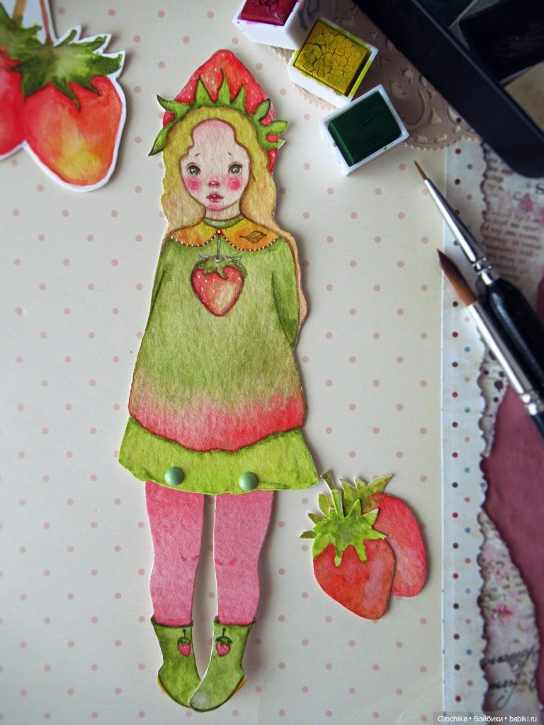 Новые бумажные куклы — Авторские куклы из дерева (фото 4)