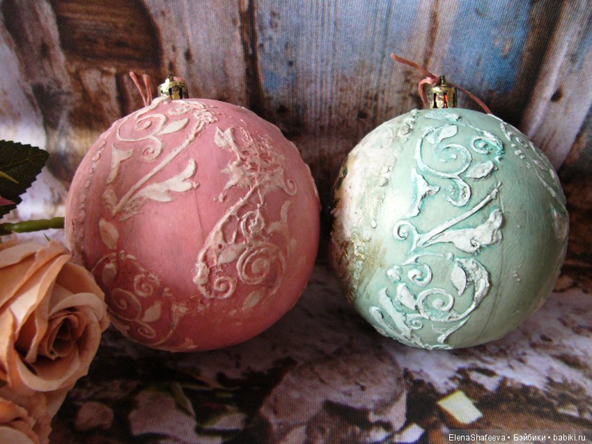 Вот решила себя порадовать... Елочные игрушки в ретро стиле (фото 2)