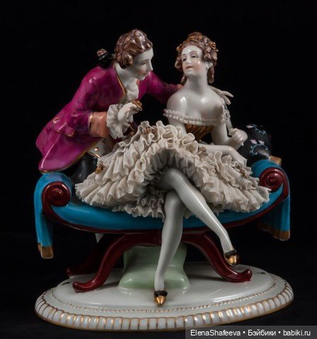 Изящный кружевной фарфор и статуэтки "кружевницы" (фото 3)