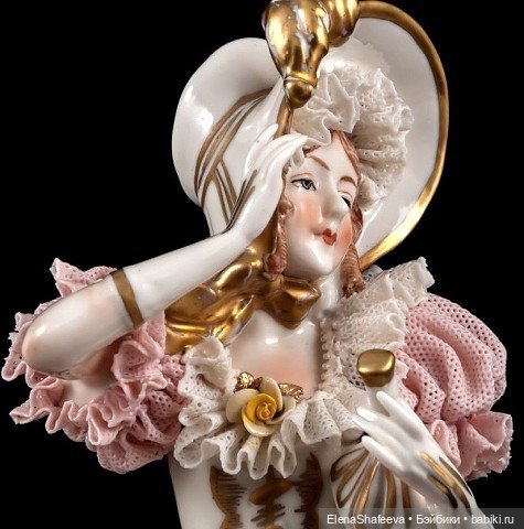 Изящный кружевной фарфор и статуэтки "кружевницы" (фото 9)