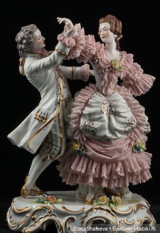 Изящный кружевной фарфор и статуэтки "кружевницы" (фото 8)