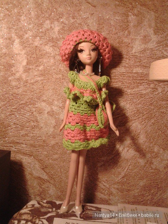 Модное платье для Сони | Бэйбики Модное платье для Сони — Одежда и обувь для кукол своими руками: фото