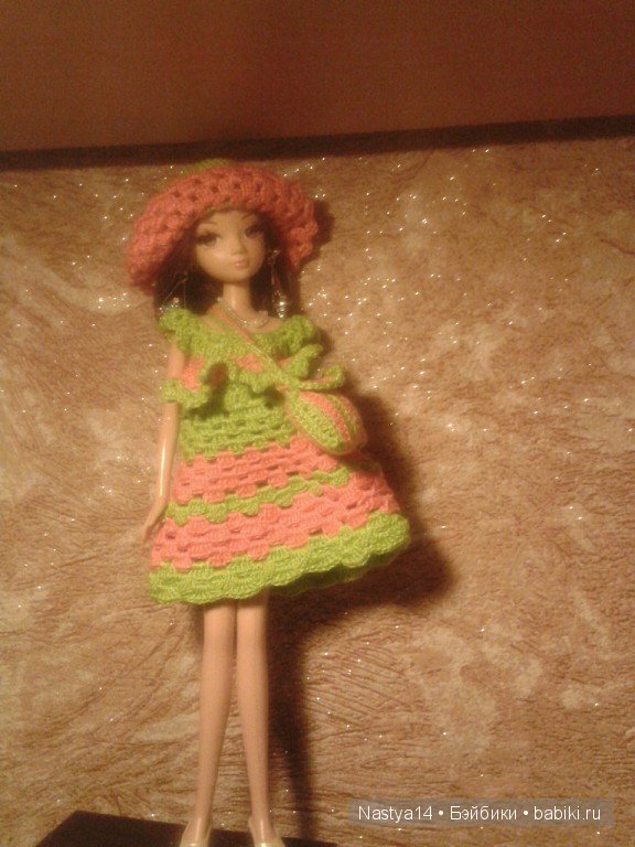 Модное платье для Сони | Бэйбики Модное платье для Сони — Одежда и обувь для кукол своими руками: фото
