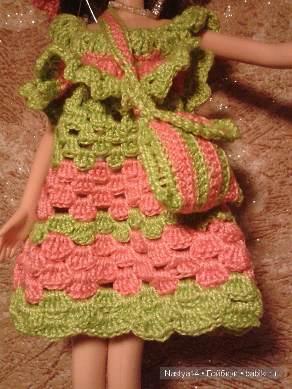 Модное платье для Сони | Бэйбики Модное платье для Сони — Одежда и обувь для кукол своими руками: фото