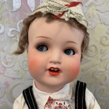 Armand Marseille 966 с флиртующими глазками в оригинальной одежде