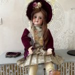Антикварная большая французская кукла Unis 301 80 см