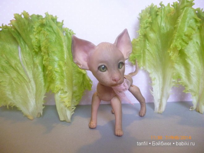 А чьи это глазки? Авторская игрушка БЖД - кошечка-сфинкс (фото 3)