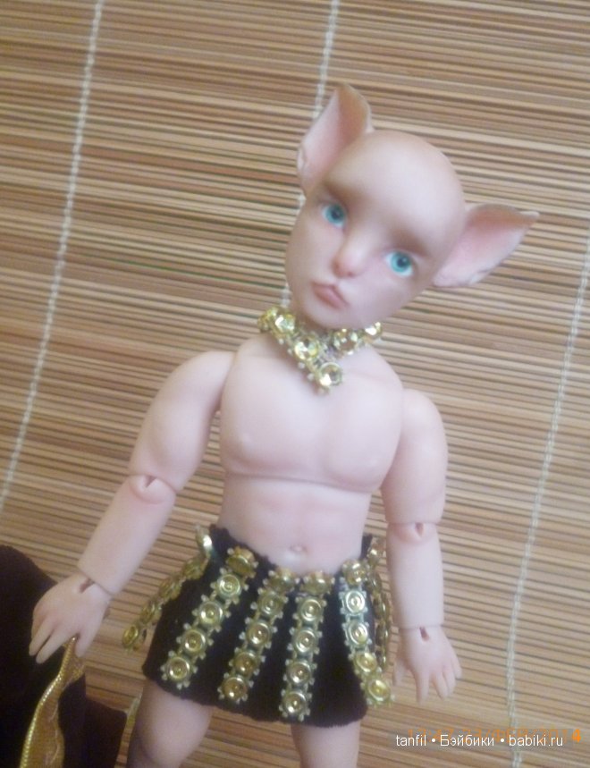 Кото-рыцарь. Авторская шарнирная кукла бжд