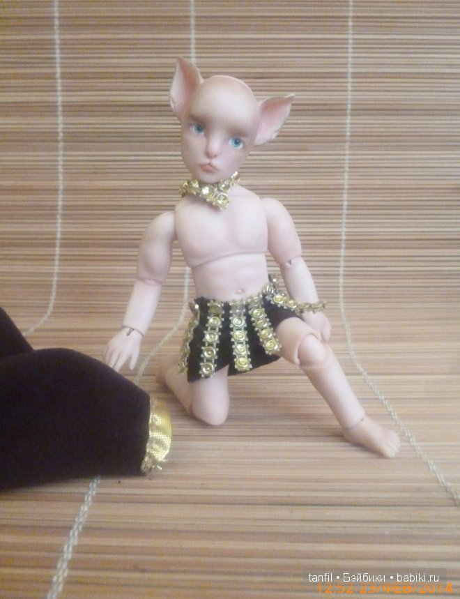 Кото-рыцарь. Авторская шарнирная кукла бжд (фото 2)