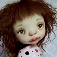 Брюнеточка. Авторская шарнирная кукла