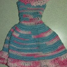 Вязаное платье Handmade для Tonner, Ellowyne, кукол 16 дюймов
