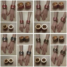 Украшения для Fashion royalty, Nu Face, Poppy Parker - браслеты металлические 8 шт (4 цвета)