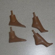 Каблучные и плоские стопы для Tonner dolls (2 пары), Honey skintone