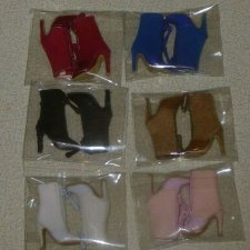 Набор обуви на молнии Handmade для Fashion royalty, Nu Face, Barbie, кукол 12 дюймов - 6 цветов