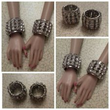 Украшения для Fashion royalty, Nu Face, Poppy Parker - браслеты OOAK (2 шт), горный хрусталь