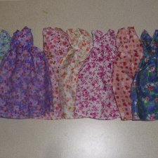 Лот простых летних платьев с цветочным принтом для Барби и других кукол 12 дюймов (Handmade)