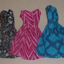 Платья Handmade (лот №1) для Барби старого образца, Silkstone, классического тела FR, East 59