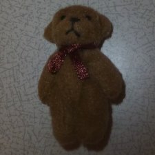 Миниатюрный мишка ручной работы для Барби, Момоко, Poppy Parker и других кукол в масштабе 1/6