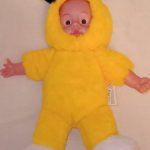 Игрушка пупс с мягким телом в жёлтом "костюме" - новый