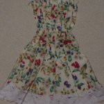 Цветочное платье для кукол 60 см новое (для BJD SD и кукол формата 1/3) светлое