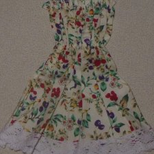 Цветочное платье для кукол 60 см новое (для BJD SD и кукол формата 1/3) светлое