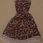 Цветочное платье для кукол 60 см новое (для BJD SD и кукол формата 1/3) темное