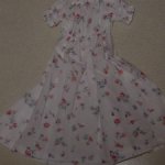 Цветочное платье для кукол 60 см новое (для BJD SD и кукол формата 1/3) белое