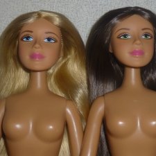 Игровая шарнирная кукла 30 см (Китай) новая - размер Барби - лот из двух (блондинка и шатенка)