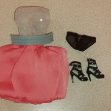 Редкий фирменный аутфит (частичный) Fashion royalty Winning Ensemble 2010 (платье, пояс, туфли)