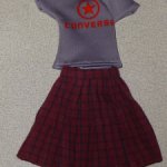 Аутфит Handmade для Барби, Поппи Паркер и других кукол 12 дюймов (футболка, юбка)