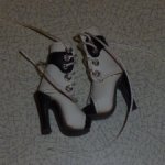 Обувь для Fashion royalty, Nu Face, Барби - ботинки - новые, не использовались - белые с черным