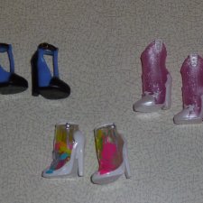 Лот обуви LOL OMG - туфли, сапожки - подходят Барби с высоким подъемом стопы - новые
