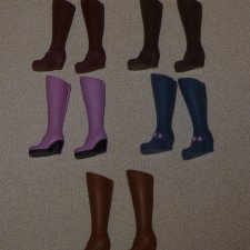 Лот редкой фирменной обуви для Барби и кукол 12 дюймов - Barbie Fashion Fever - сапоги 5 пар