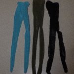 Фирменные колготки Integrity toys (Dynamite girls, Nu Face) - лот из 3 шт. голубые, зеленые, черные