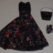 Аутфит для Барби, кукол 1/6 Handmade (платье, сумка, туфли)
