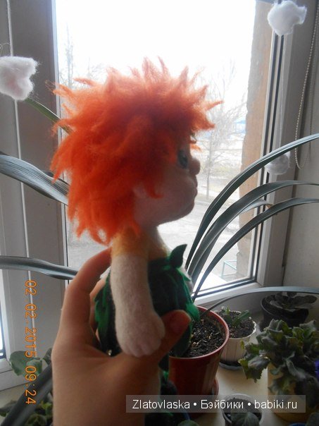 Кукла из шерсти для валяния - Малыш Одуванчик (фото 2)