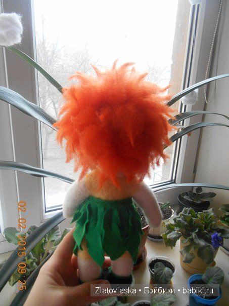 Кукла из шерсти для валяния - Малыш Одуванчик (фото 3)