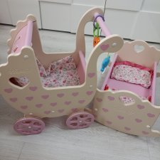 Коляска и кроватка качалка для кукол