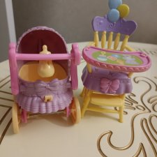 Стульчик и коляска для пупсов