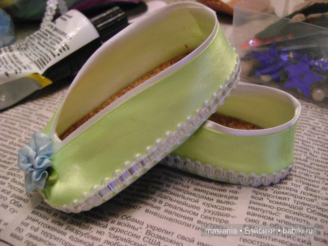Мастер класс. Туфельки для куклы - это Просто! Атласные (фото 5)