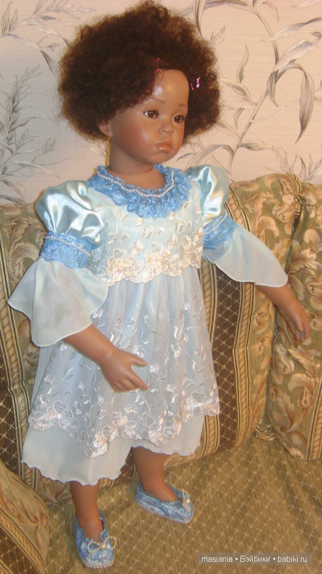Шьем платье! ГОЛУБАЯ МЕЧТА... для куклы