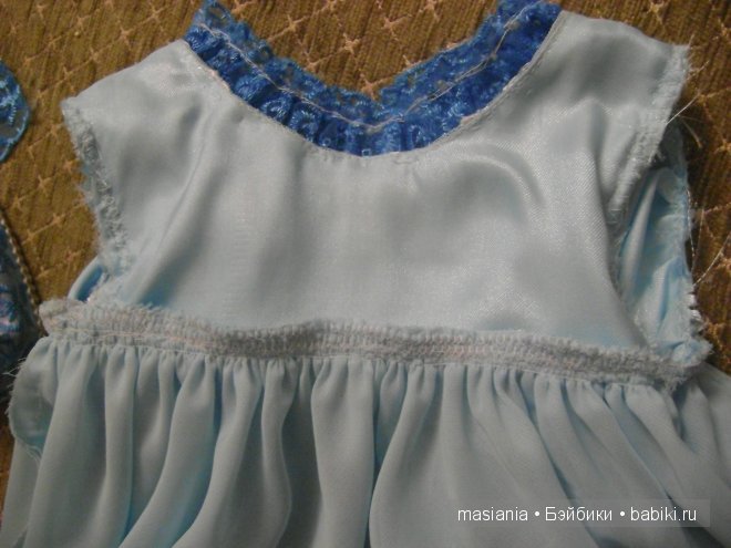 Шьем платье! ГОЛУБАЯ МЕЧТА... для куклы (фото 6)