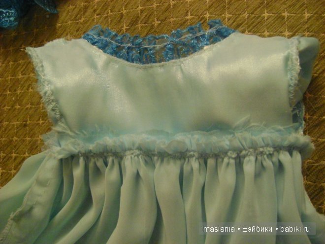 Шьем платье! ГОЛУБАЯ МЕЧТА... для куклы (фото 4)