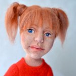 Куколка-валяшка из шерсти