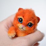 Рыжая шкода, игрушка валянием из шерсти своими руками