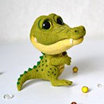 Крокодильчик Стив. Игрушка валянием своими руками