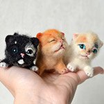 Котобанда. Игрушки валянием из шерсти своими руками